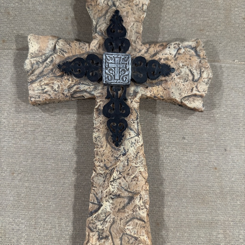 Decorative  Cross with Black Accents